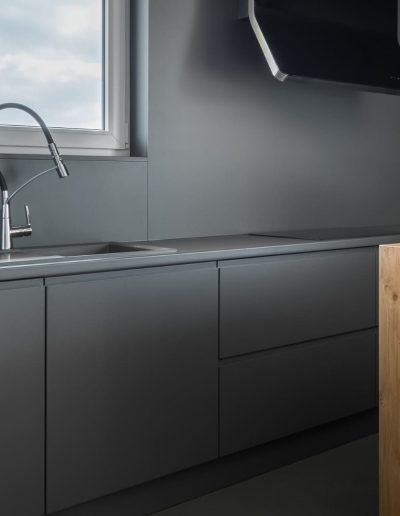 Ambiente con puerta PET Antracita Mate Seda