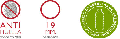 Antihuella, 19mm. fabricado con botellas recicladas