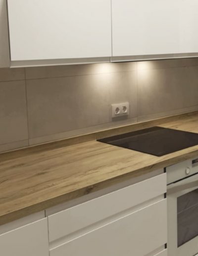 Ambiente con puerta Bérgamo Blanco Brillo